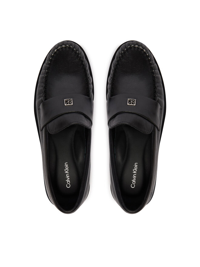 Calvin Klein Slipper Calvin Klein Round Loafer Lth HW0HW03031 Schwarz