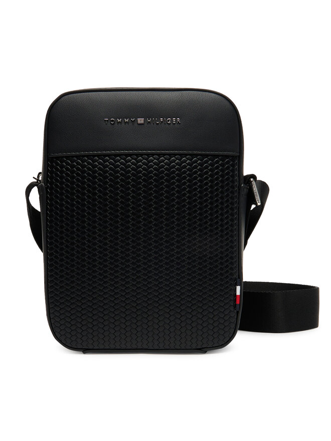 Tommy Hilfiger Geantă crossover Tommy Hilfiger Th Woven Mini Reporter AM0AM13661 Negru