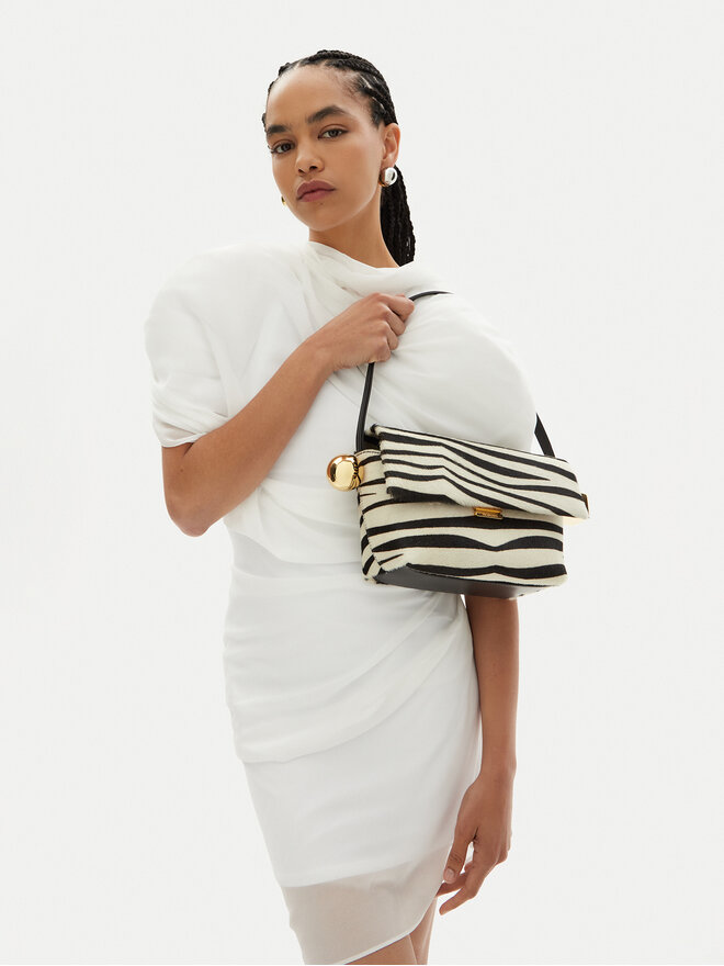 JACQUEMUS Kabelka JACQUEMUS The Rond Carre 24H243BA383-3209 Biela