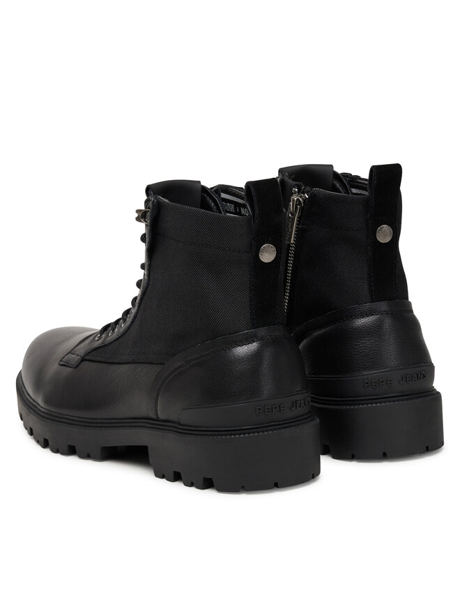 Pepe Jeans Schnürstiefeletten Pepe Jeans Ryan Mix M PMS500004 Schwarz
