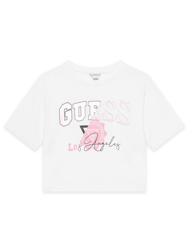 Guess Guess Komplet majica in krilo J5YG00 K6YW4 Bela Classic Fit