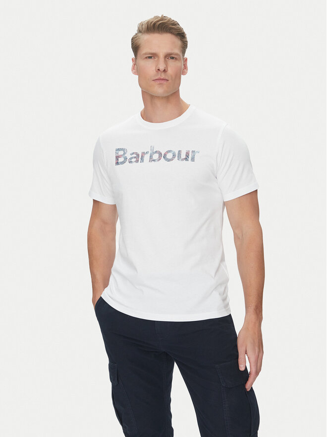 Barbour Barbour Marškinėliai Devon MTS1391WH11 Balta Regular Fit
