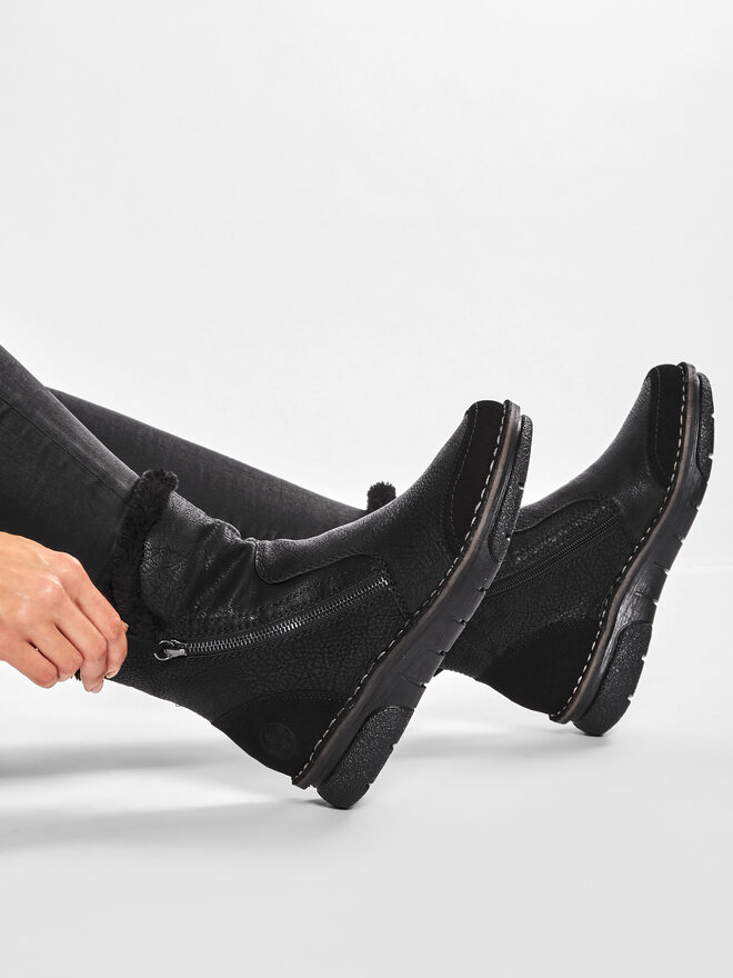 Rieker Botine Rieker 73371-00 Negru