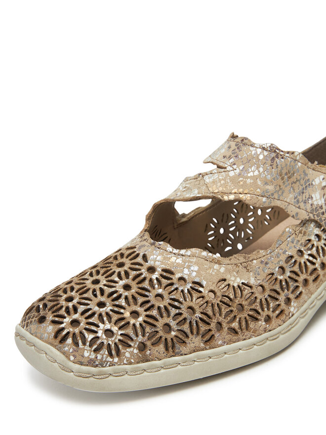 Rieker Halbschuhe Rieker 413G4-90 Beige