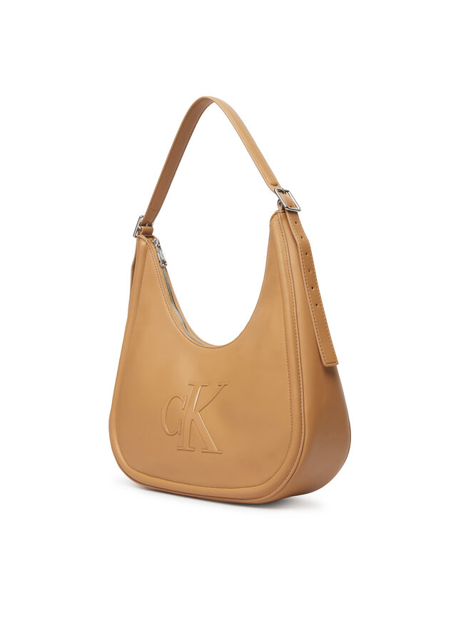 Calvin Klein Handtasche Calvin Klein Bold Ck Crescent LV04F3427G Beige
