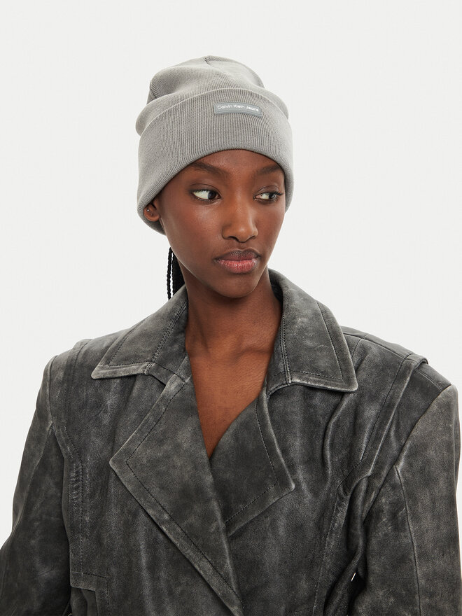 Mutze Calvin Klein Inst Patch Beanie K60K612322 Grau eschuhe