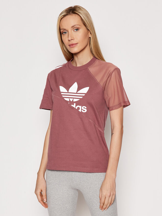 adidas adidas Marškinėliai adicolor Split Trefoil HC7044 Rožinė Regular Fit