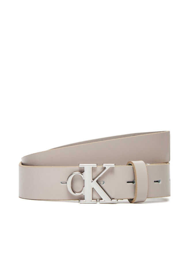 Calvin Klein Ženski pas Calvin Klein Monogram Plaque Buckle 25Mm LV04K7017G Bela