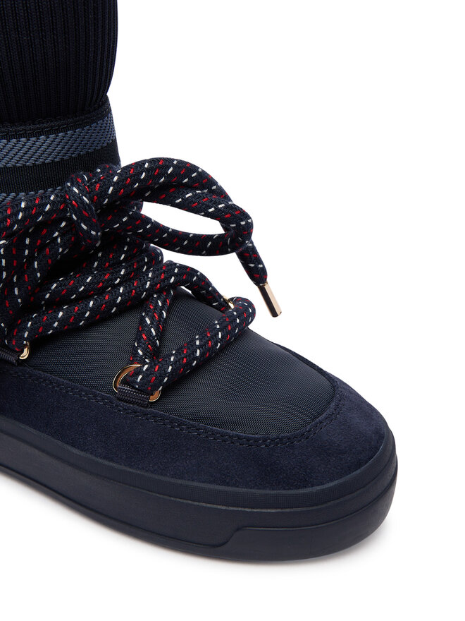 Tommy Hilfiger Schneeschuhe Tommy Hilfiger Tommytech Rwb Snowboot Warm FW0FW09163 Dunkelblau