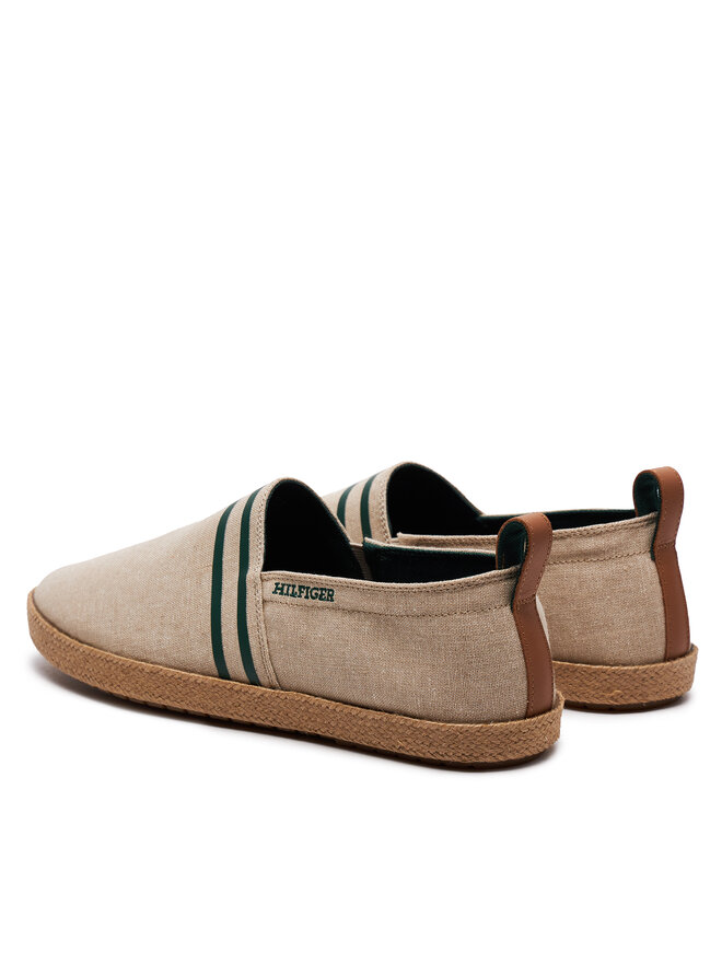 Tommy Hilfiger Espadryle Tommy Hilfiger Hilfiger Espadrille C Chambray FM0FM04982 Beżowy