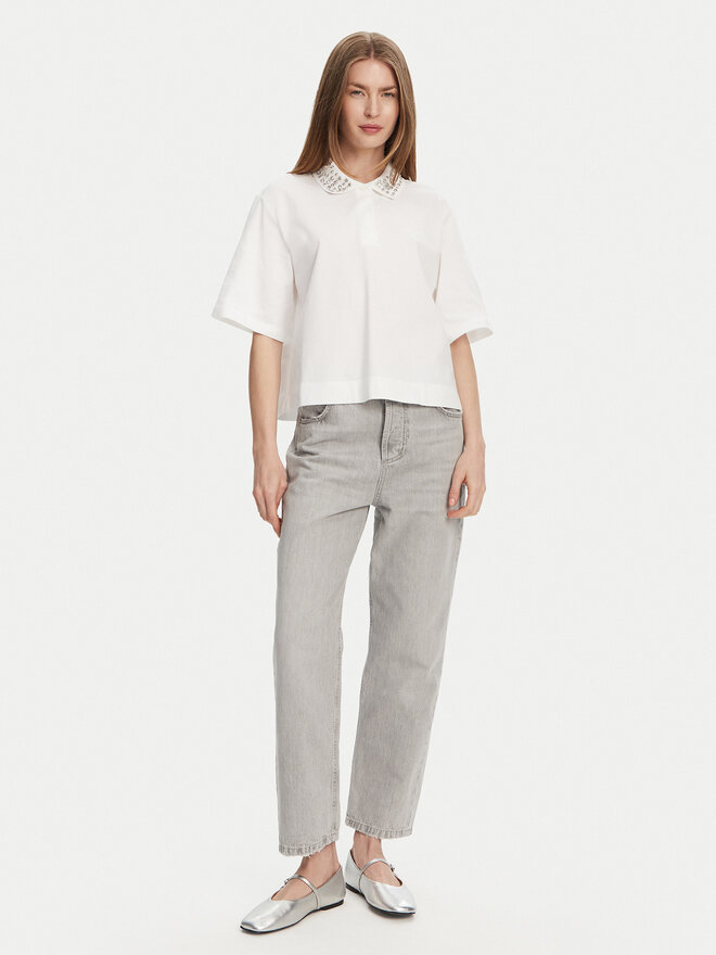 Marella Marella Poloshirt Gonzaga 2513951014 Weiß Relaxed Fit