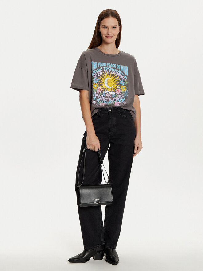 Noisy May Noisy May Póló Ida 27033306 Szürke Loose Fit