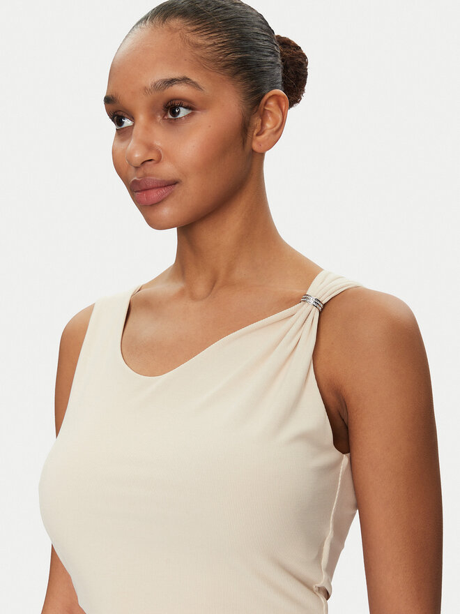 Guess Guess Τοπ W5GP22 KAQL2 Μπεζ Regular Fit