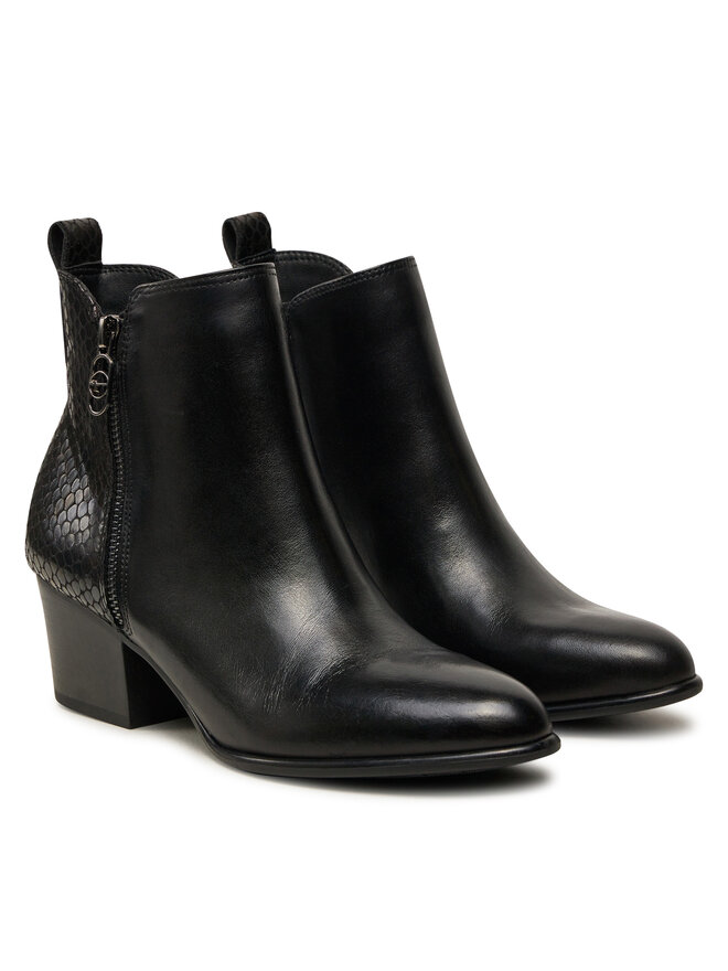 Tamaris Μποτάκια Tamaris 1-25398-43 Μαύρο