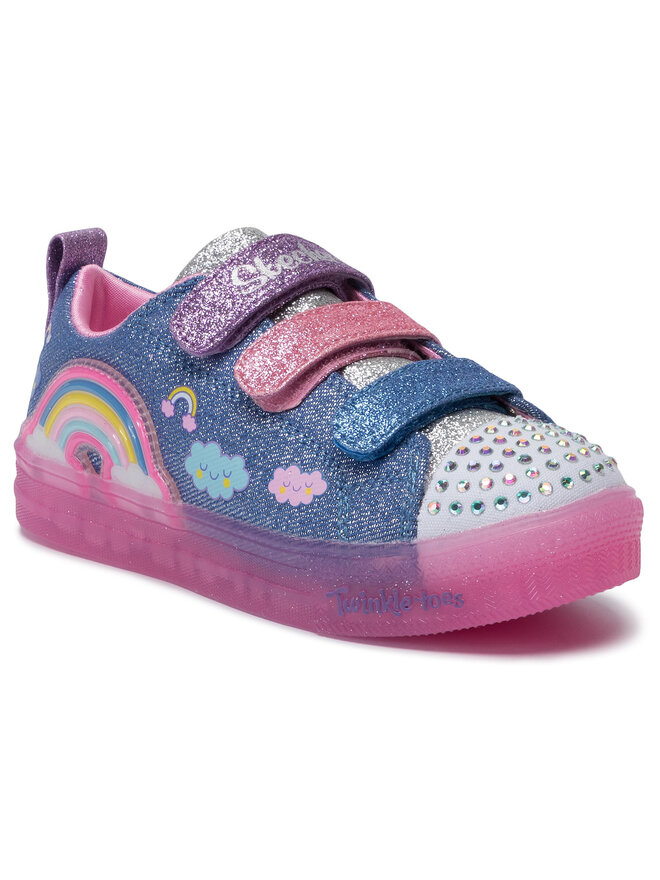 Skechers Sneakersy Skechers Rainbow Glow 20173L/DMLT Modrá