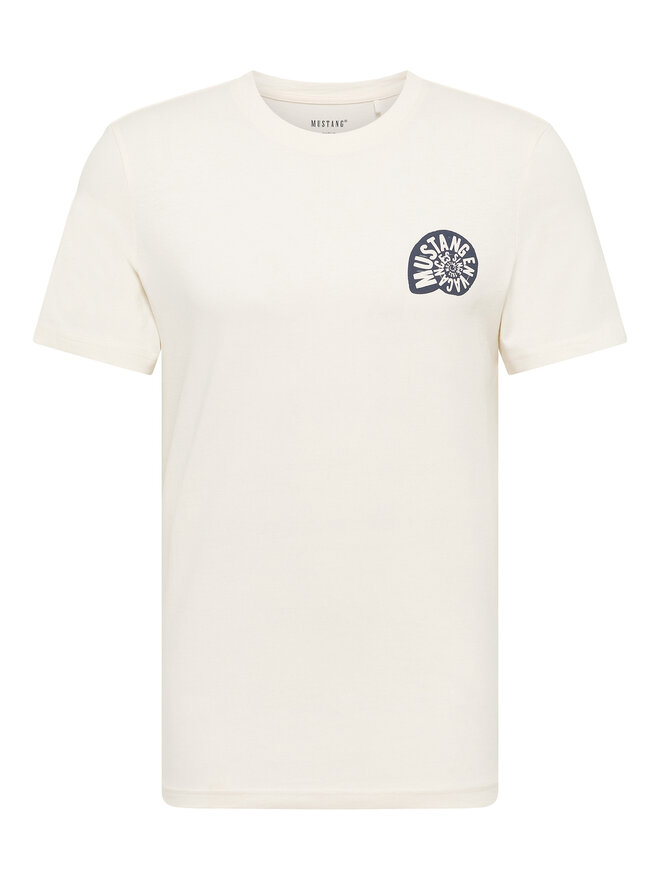 Mustang Mustang Camiseta Austin 1016489 Écru Regular Fit
