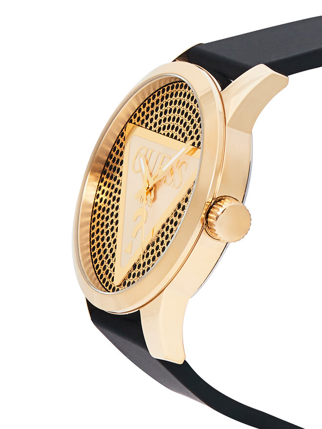 Guess Ročna ura Guess Badge GW0916G1 Zlata