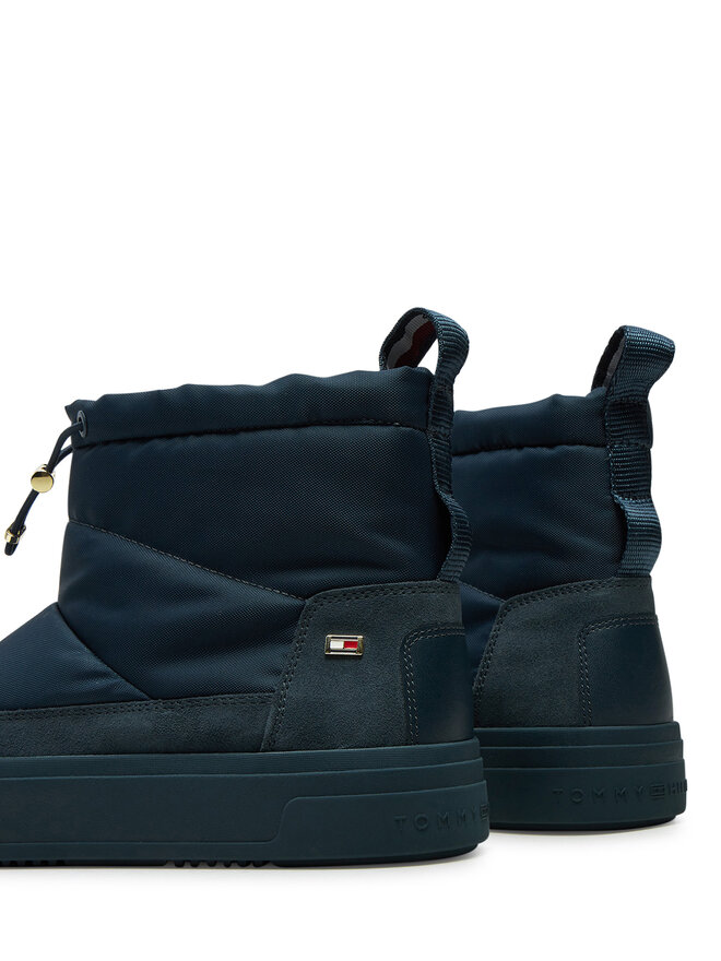 Tommy Hilfiger Апрески Tommy Hilfiger Flag Nylon Mini Snowboot FW0FW08334 Тъмносин
