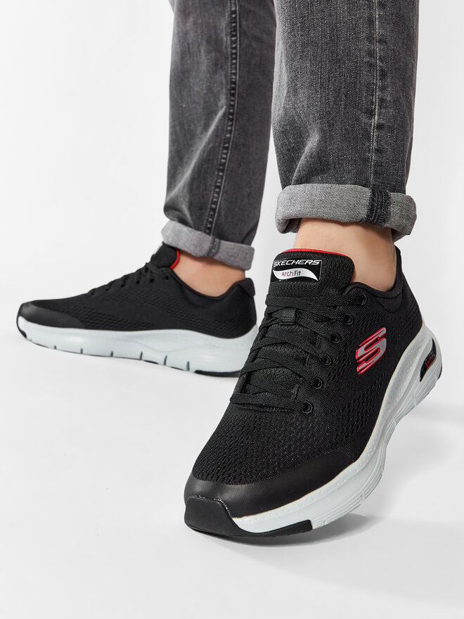 Skechers Sneakersy Skechers Arch Fit 232040/BKRD Czarny