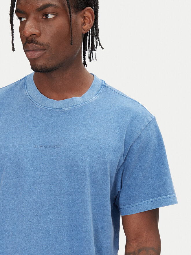 G-Star Raw G-Star Raw Marškinėliai Overdyed D27760-C756 Mėlyna Regular Fit
