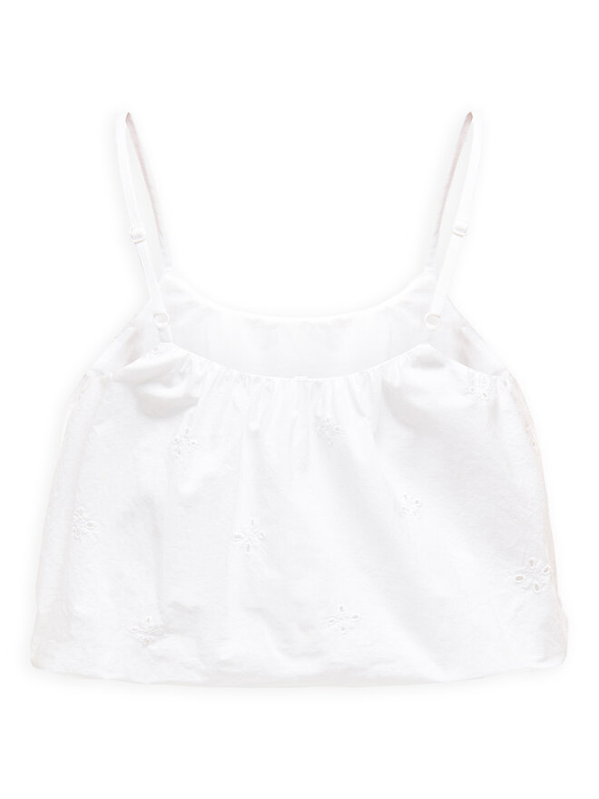 ONLY ONLY Τοπ Lou 15342566 Λευκό Cropped Fit