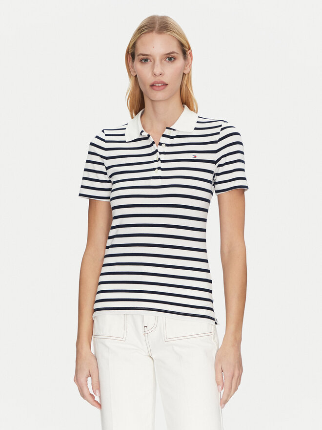 Tommy Hilfiger Tommy Hilfiger Pólóing 1985 WW0WW43225 Sötétkék Slim Fit