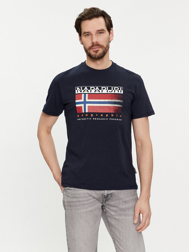 Napapijri Napapijri Póló S-Kreis NP0A4HQR Sötétkék Regular Fit
