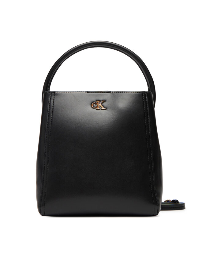 Calvin Klein Ročna torba Calvin Klein Ck Bucket With Strap LV04F3174G Črna