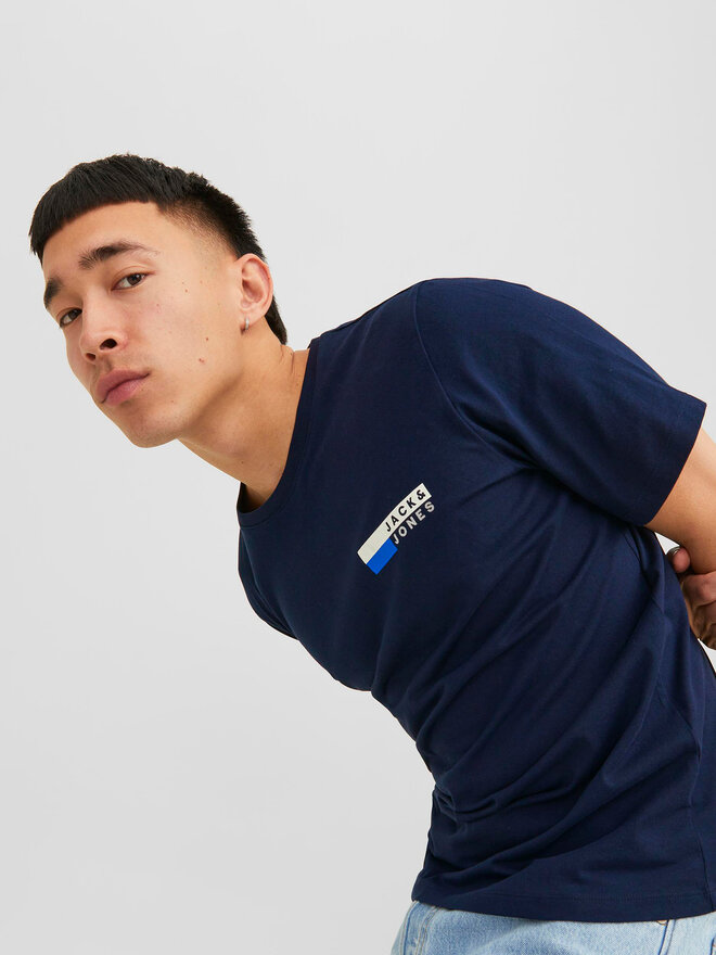 Jack&Jones Jack&Jones Marškinėliai Corp 12233999 Tamsiai mėlyna Standard Fit