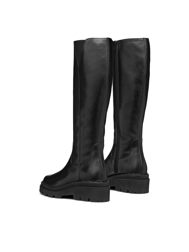 Geox Kozačky Geox D Felleny D46XED 043NH C9999 Černá