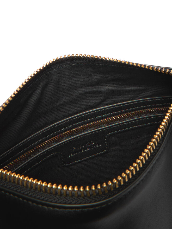 PINKO Handtasche PINKO Hobo Zip Around Mini Ai 25-26 PLTT 105332 A0QO Schwarz