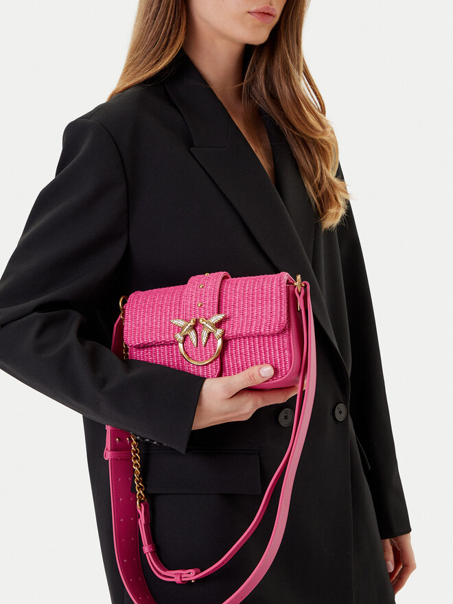 PINKO Bolso PINKO Love One Mini Slouchy Fl PE 25 PLTT 104340 A2CF Rosa