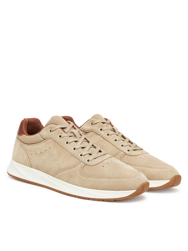 Tommy Hilfiger Sneakersy Tommy Hilfiger Premium Suede Hybrid FM0FM05690 Béžová