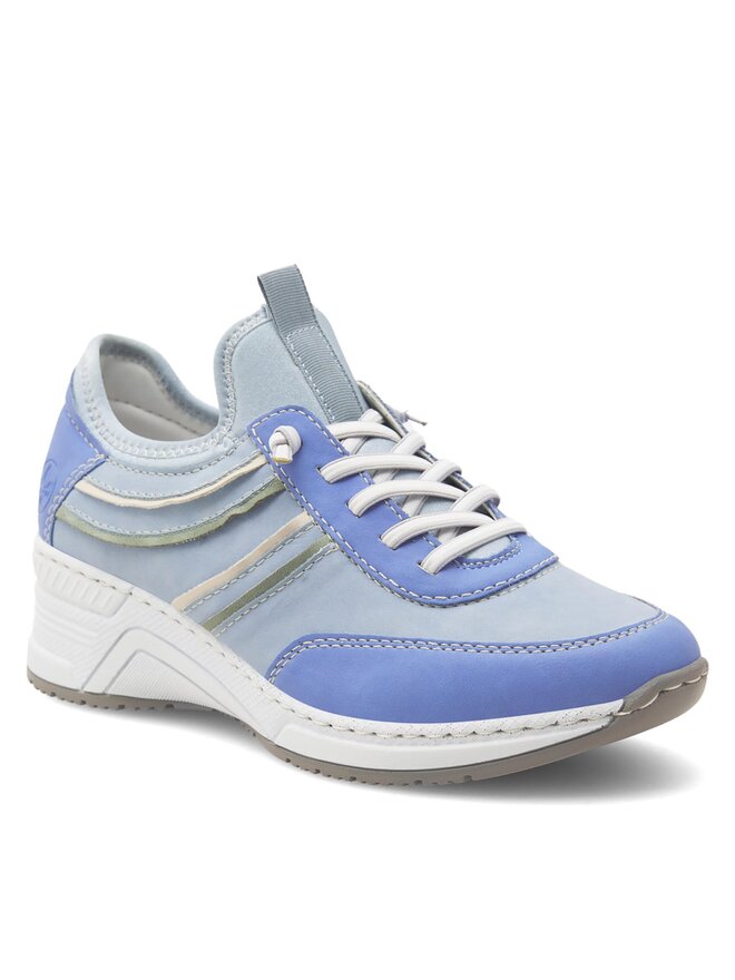Rieker Sneakersy Rieker N4381-10 Modrá