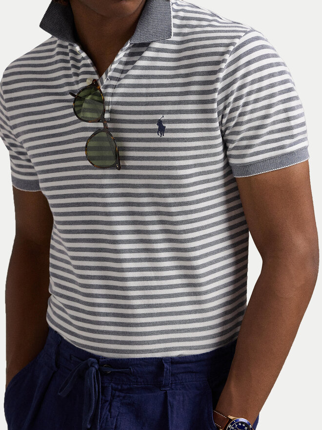 Polo Ralph Lauren Polo Ralph Lauren Поло 710974596001 Голубий Custom Slim Fit