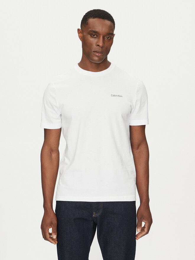 Calvin Klein Calvin Klein T-Shirt Linear Box Logo K10K114152 Λευκό Regular Fit