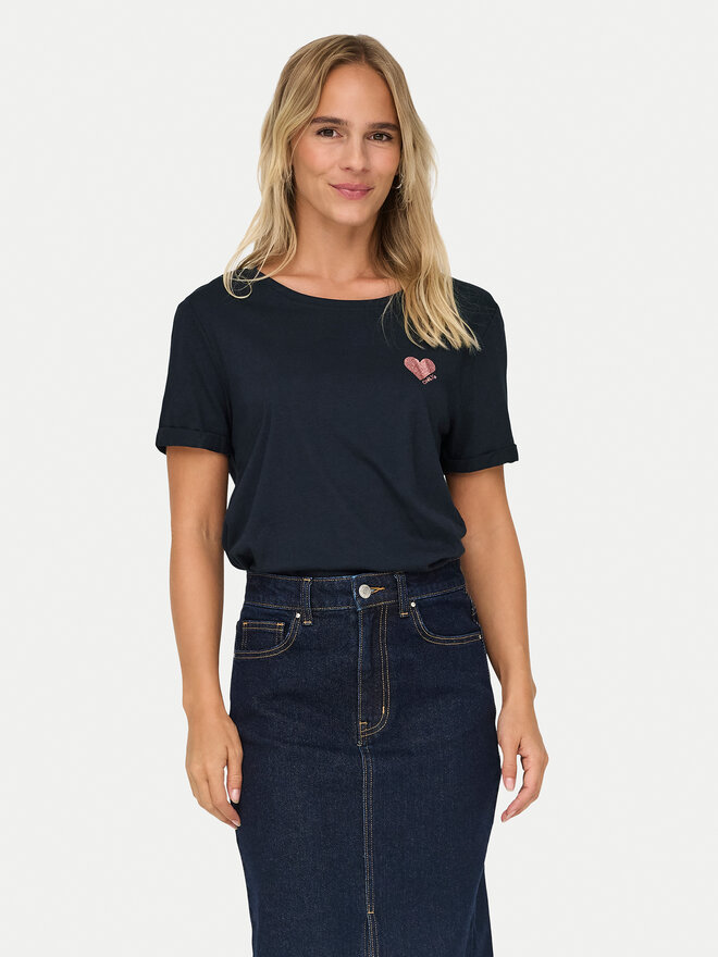 ONLY ONLY Camiseta Kita 15244714 Azul marino Regular Fit