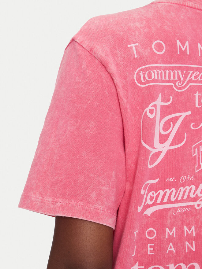 Tommy Jeans Tommy Jeans Camiseta Multi Brand DW0DW20923 Rosa Relaxed Fit