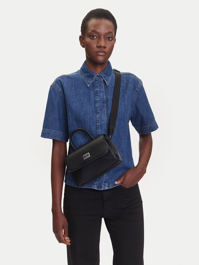 Tommy Jeans Τσάντα Tommy Jeans Tjw American Cool Flap Crossover AW0AW17296 Μαύρο