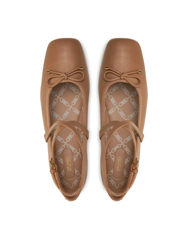 Michael Kors Балеринки Michael Kors Collette Leather Ballet Flat 40T4CTFP1L Кафяв