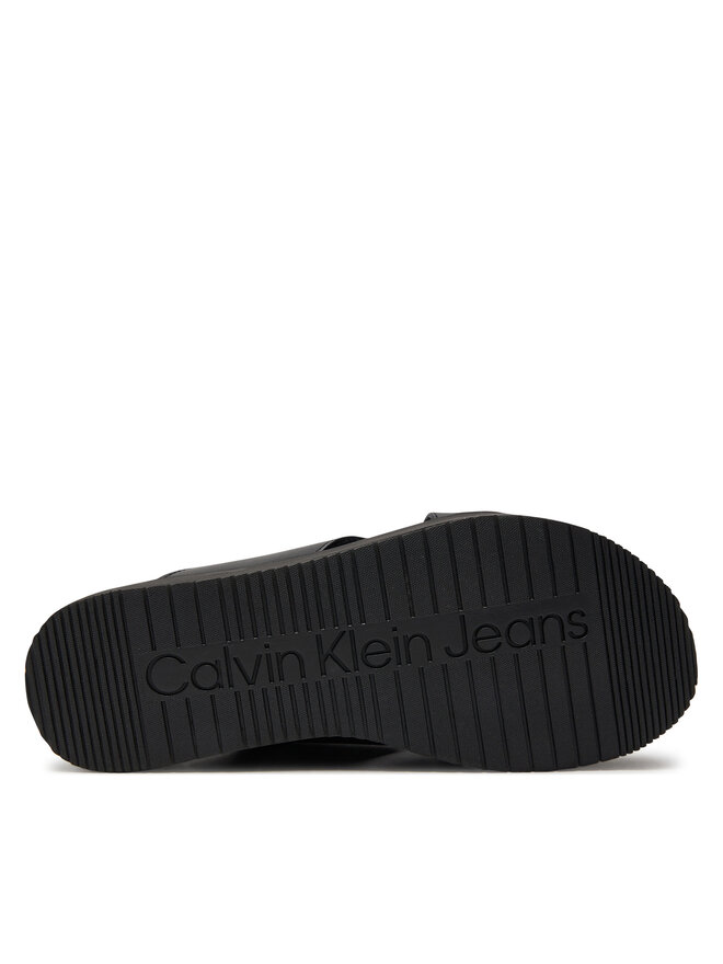 Calvin Klein Jeans Šľapky Calvin Klein Jeans Flatform Cross Mg Uc YW0YW01349 Čierna