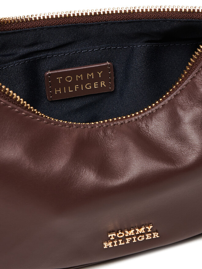 Tommy Hilfiger Kabelka Tommy Hilfiger Moon Leather Mini Crossover AW0AW17466 Hnědá