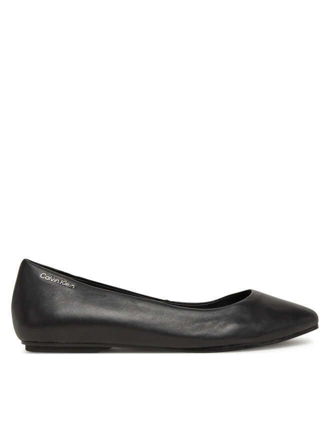 Calvin Klein Baleriny Calvin Klein Flat Mary Jane - Lth HW0HW02341 Czarny