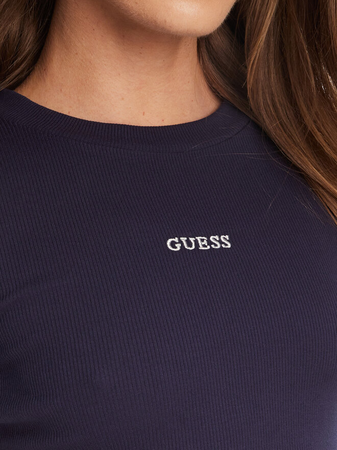 Guess Guess Póló V5YP08 K8RT2 Sötétkék Slim Fit
