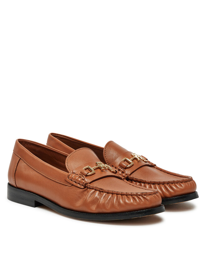 Tommy Hilfiger Μοκασίνια Tommy Hilfiger Soft Leather Horsebit Loafer FW0FW08414 Πορτοκαλί