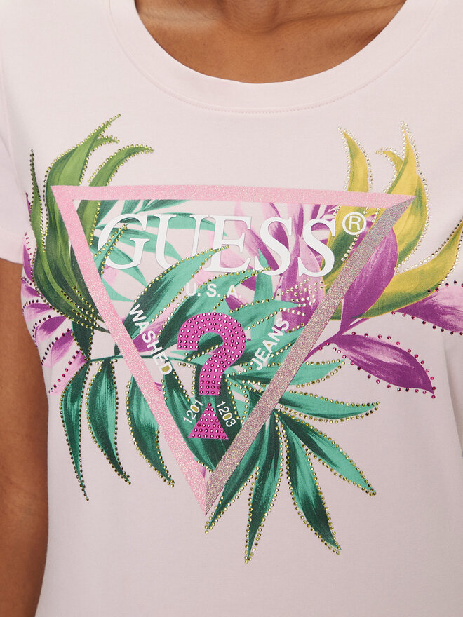Guess Guess Camiseta W5GI07 J1314 Rosa Regular Fit