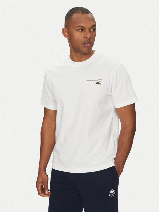 Lacoste Lacoste Marškinėliai TH9880 Balta Regular Fit