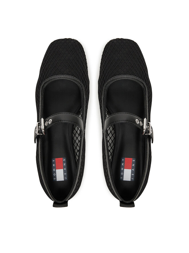 Tommy Jeans Балетки Tommy Jeans Tjw Mesh Maryjane Ballerina EN0EN02872 Чорний