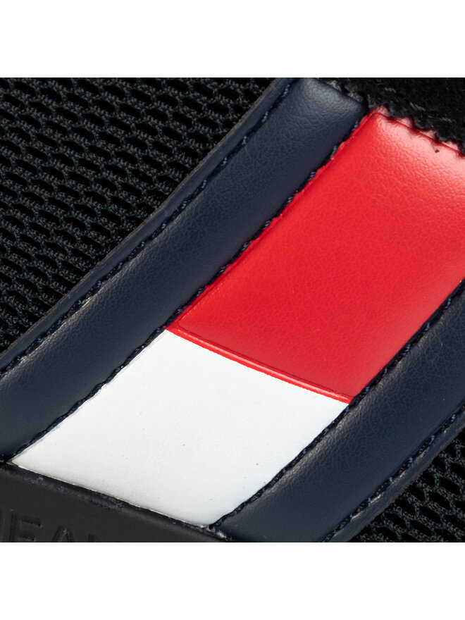 Tommy Jeans Сникърси Tommy Jeans Flexi Tommy Jeans Flag Sneaker EM0EM00400 Черен