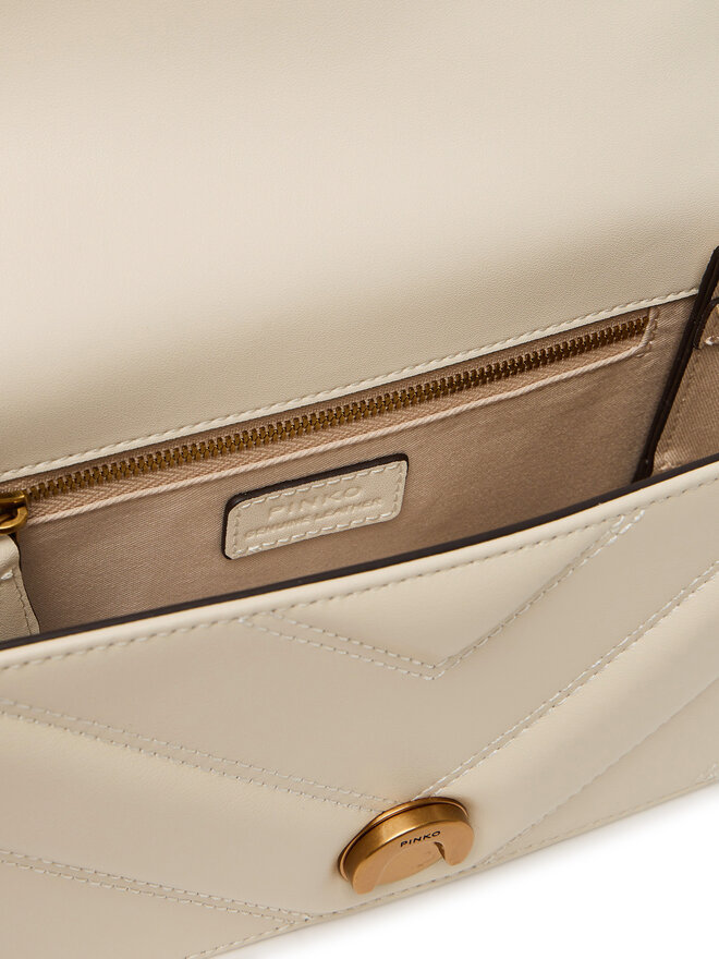 PINKO Handtasche PINKO Love One Mini Light Dc. Al 25-26 PLTT 104550 A2OS Écru